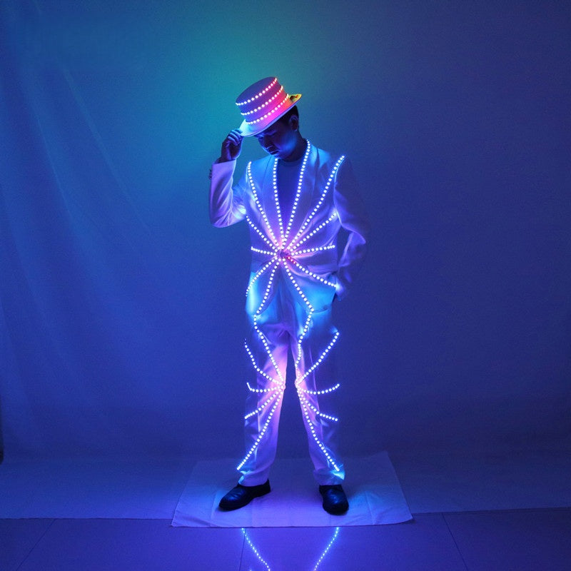 Luminous LED Suit Costume – Glowing Party & Stage Props