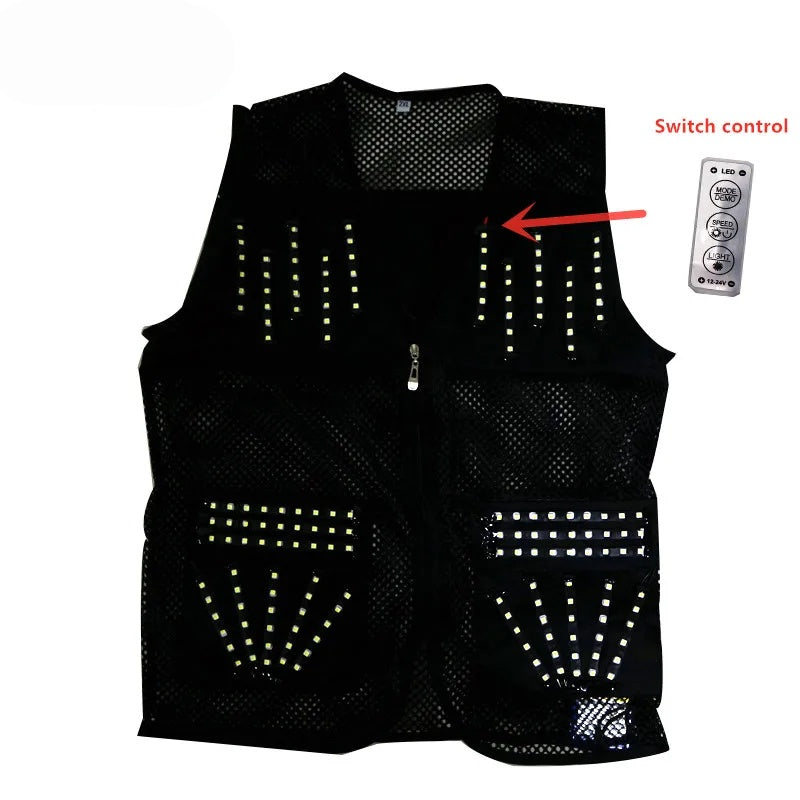RGB LED Performance Vest — Party, Rave & DJ Outfit