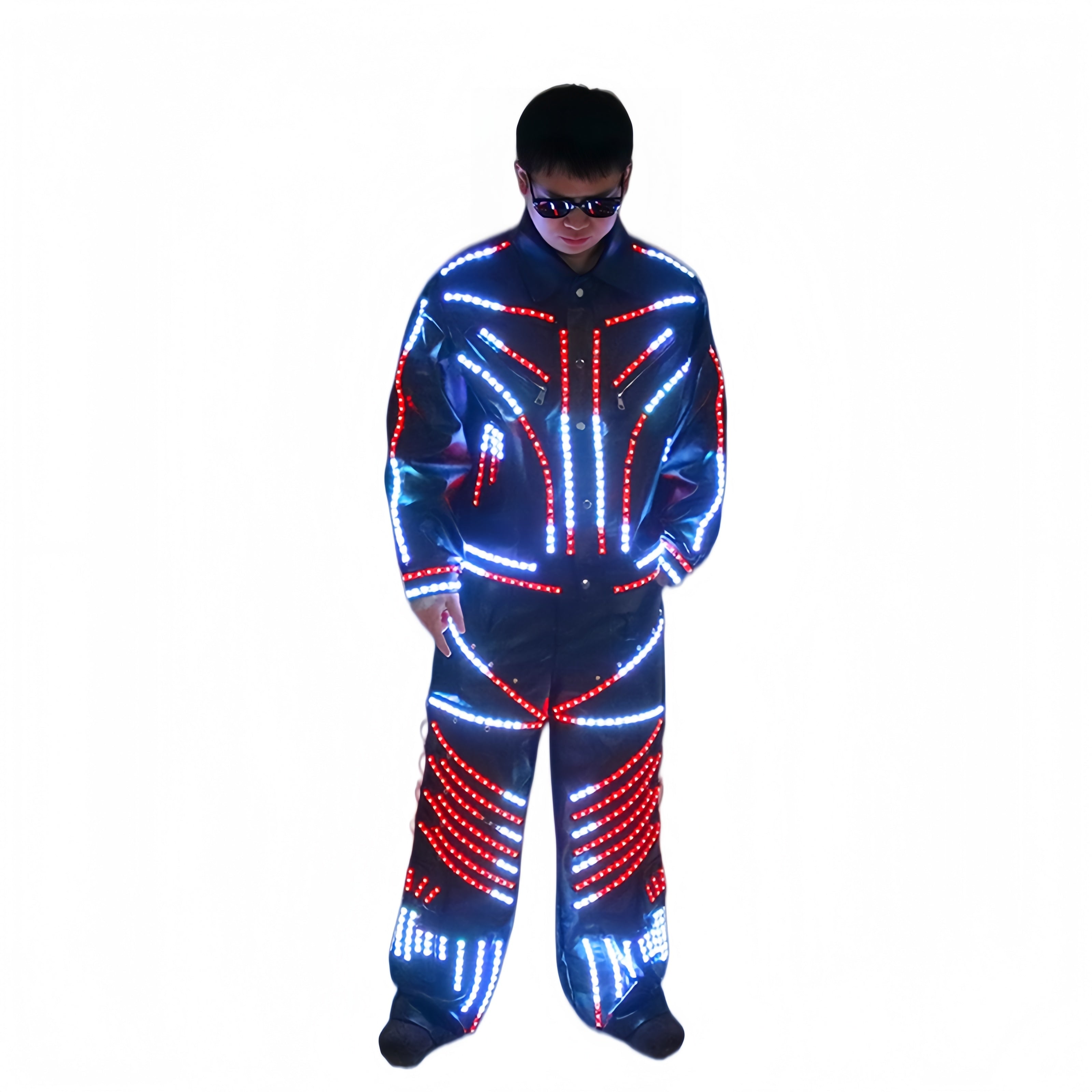 LED Light Up Robot Suit Stage Performance DJ Party Dance Luminous Costume