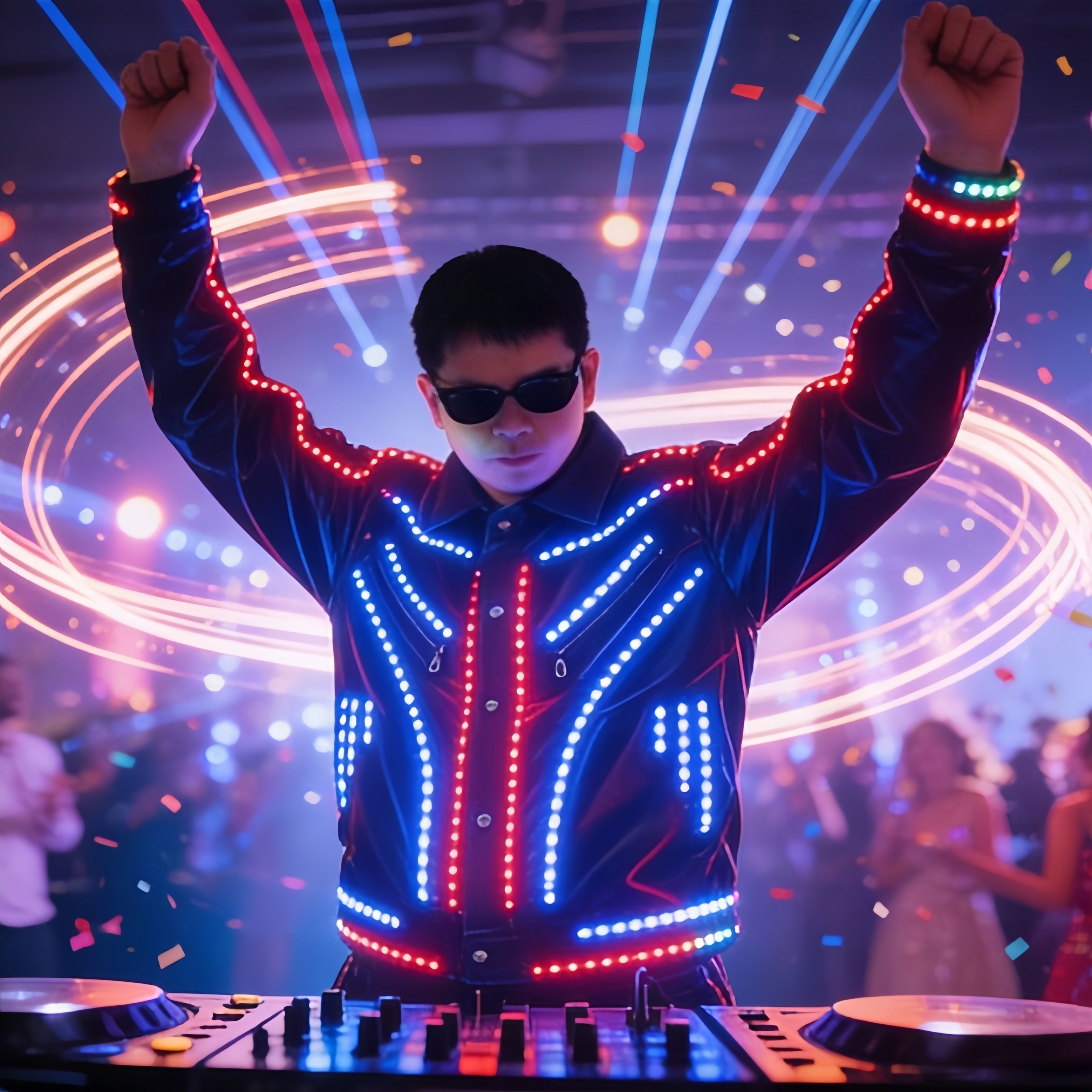 LED Light Up Robot Suit Stage Performance DJ Party Dance Luminous Costume
