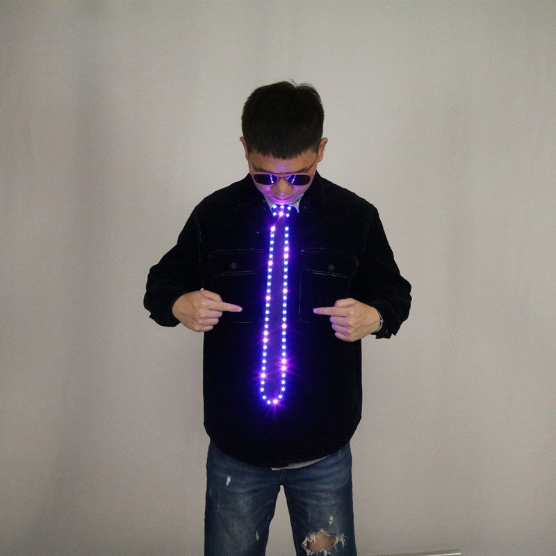 RGB LED Party Tie — Color-Changing Light-Up Tie