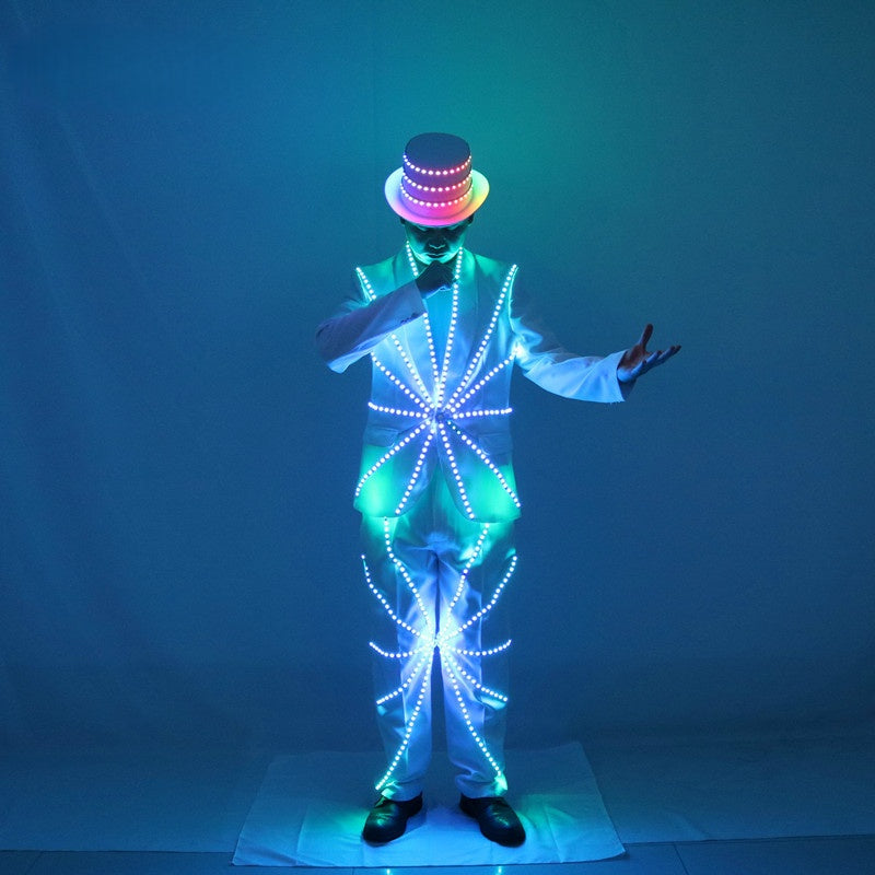 Luminous LED Suit Costume – Glowing Party & Stage Props