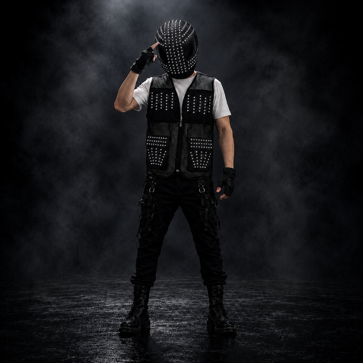 LED Light-Up Helmet & Vest Performance Set