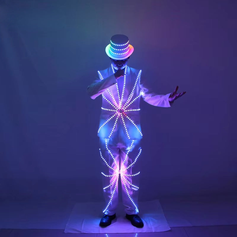 Luminous LED Suit Costume – Glowing Party & Stage Props