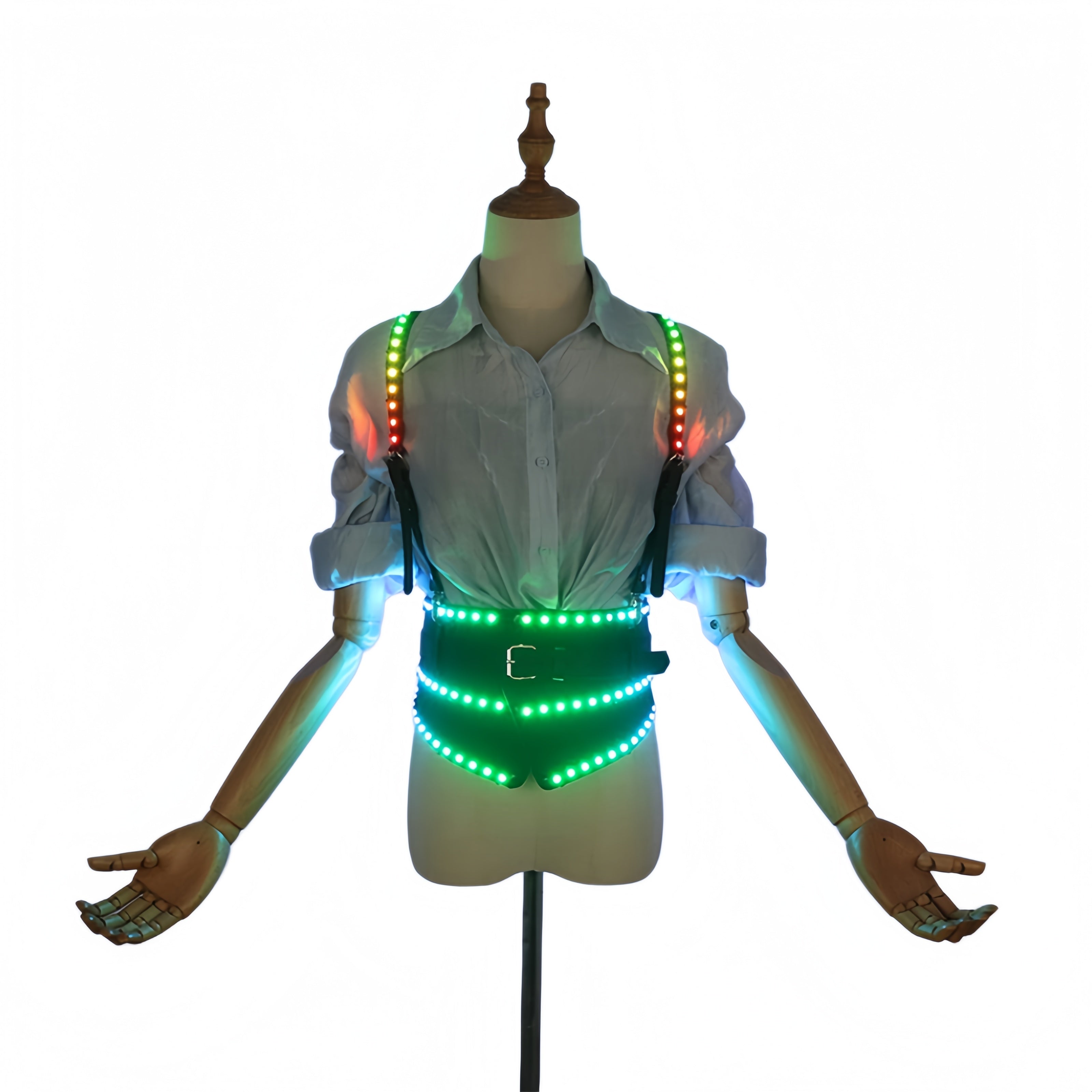 LED Light Up Waist Belt Harness for Women – Glow Rave Festival DJ Party Outfit