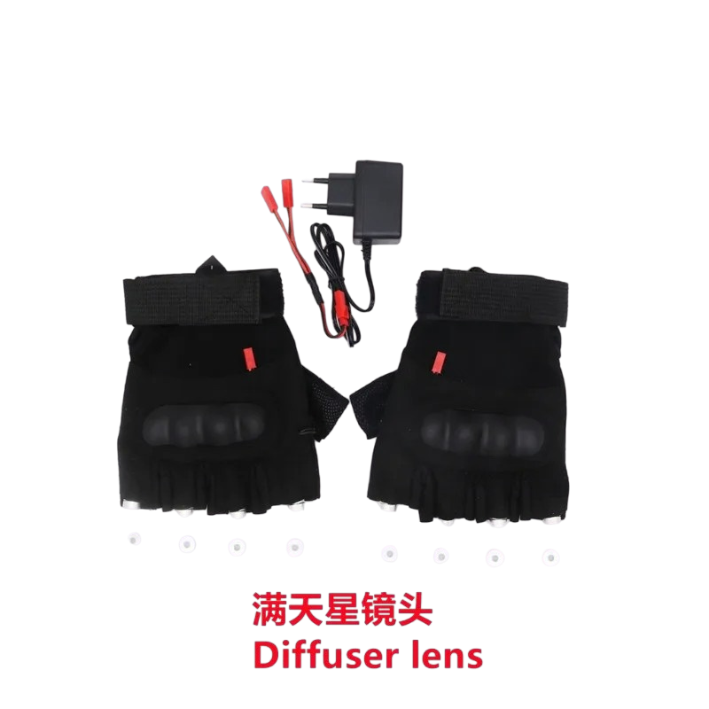 Red Laser Gloves Rechargeable LED Laser Light Gloves for Raves & Cosplay