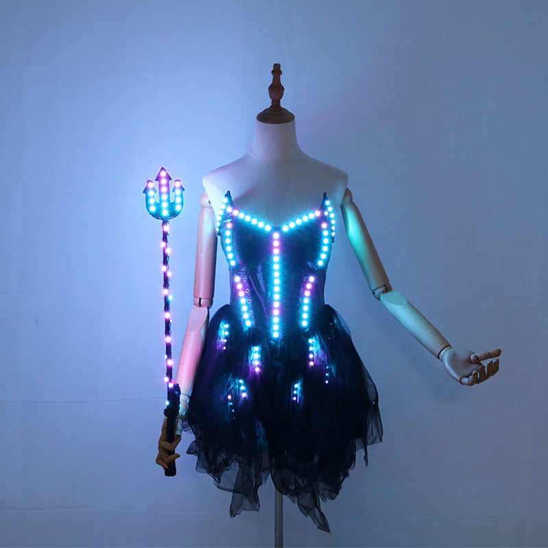 Luminous Devil LED Dress – Sexy Glowing Party Outfit