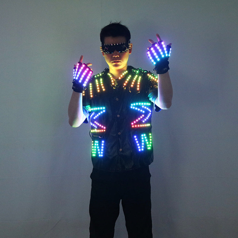Stage Glowing Led Vest Night Party Dj Performance Fluorescent Costume