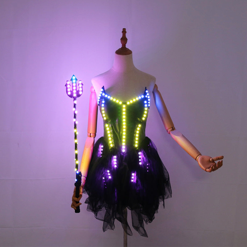 Luminous Devil LED Dress – Sexy Glowing Party Outfit