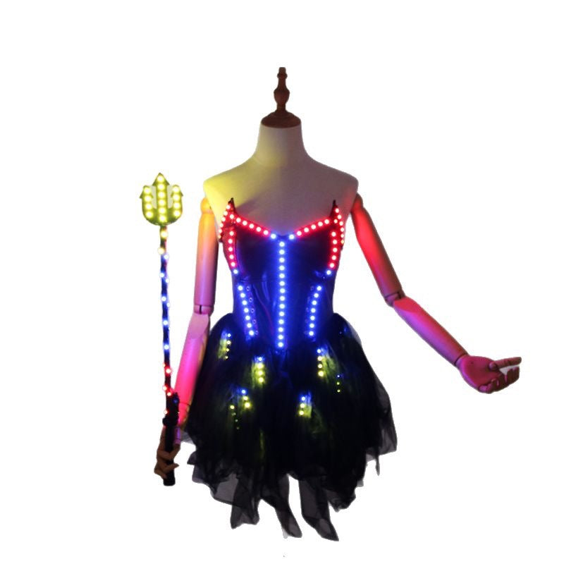 Luminous Devil LED Dress – Sexy Glowing Party Outfit