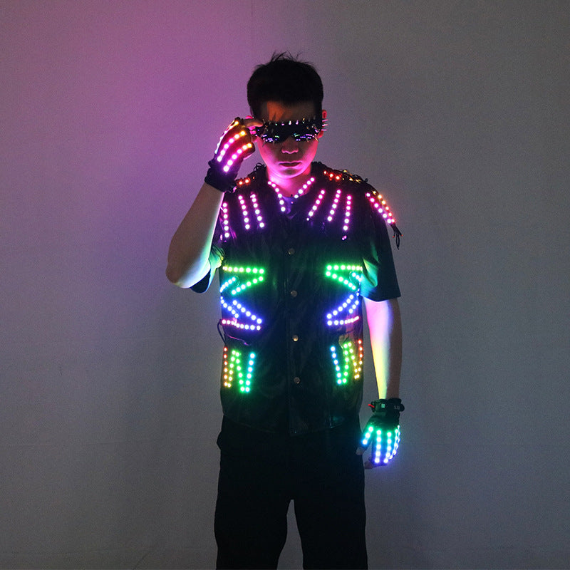 Stage Glowing Led Vest Night Party Dj Performance Fluorescent Costume