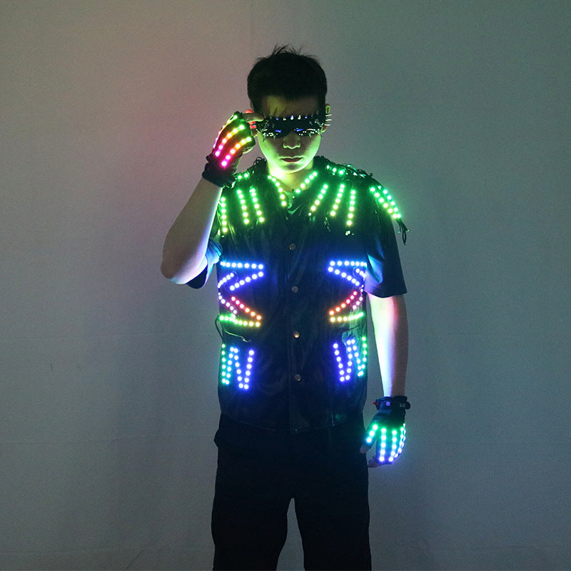 Stage Glowing Led Vest Night Party Dj Performance Fluorescent Costume