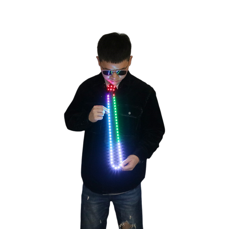 RGB LED Party Tie — Color-Changing Light-Up Tie